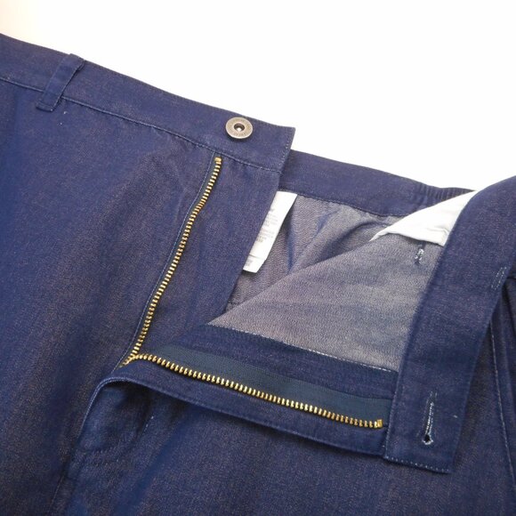 Liz Claiborne Women's size 16W Chambray Skirt Navy Blue Knee-Length NWT - Picture 9 of 10